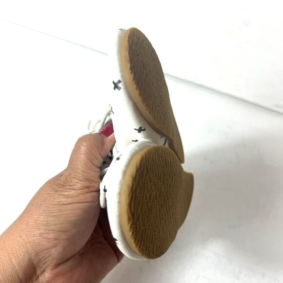 Piper Finn Little Kids Infants 7 Soft Leather White Cross Print Moccasin Lace Up - Picture 7 of 13